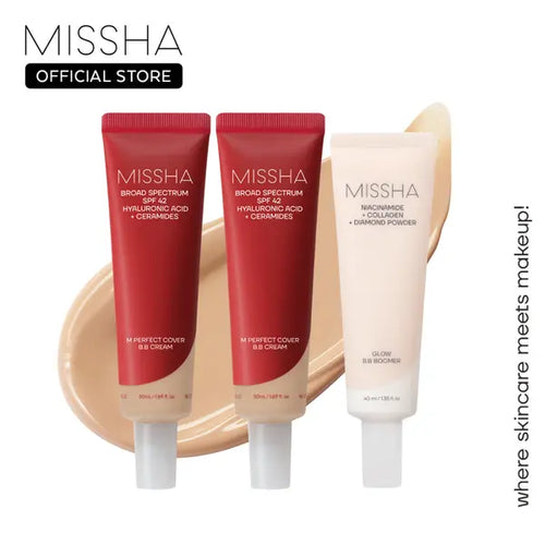MISSHA M Perfect Cover BB Cream SPF 42 with Hyaluronic Acid and Ceramides