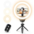 UBeesize ring light with tripod stand and Bluetooth remote for iOS and Android